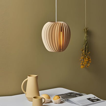 Lavisa - Rustic Handmade Wood Slat Pendant Light