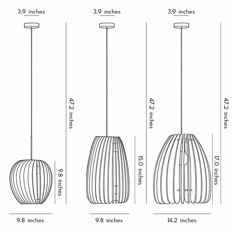 Lavisa - Rustic Handmade Wood Slat Pendant Light
