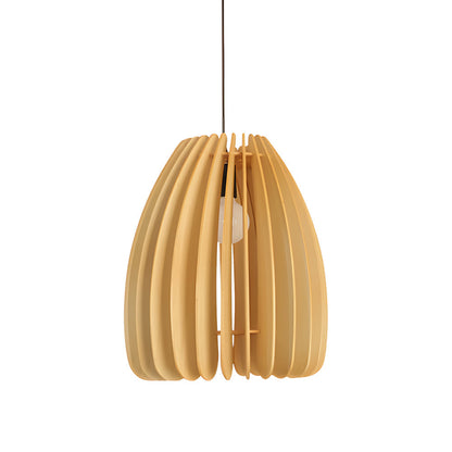 Lavisa - Rustic Handmade Wood Slat Pendant Light