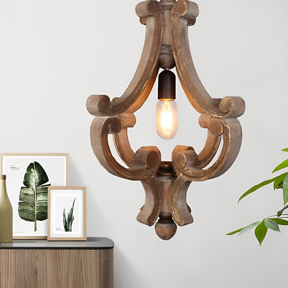 Lavisa - Industrial Wood Adjustable Pendant Light