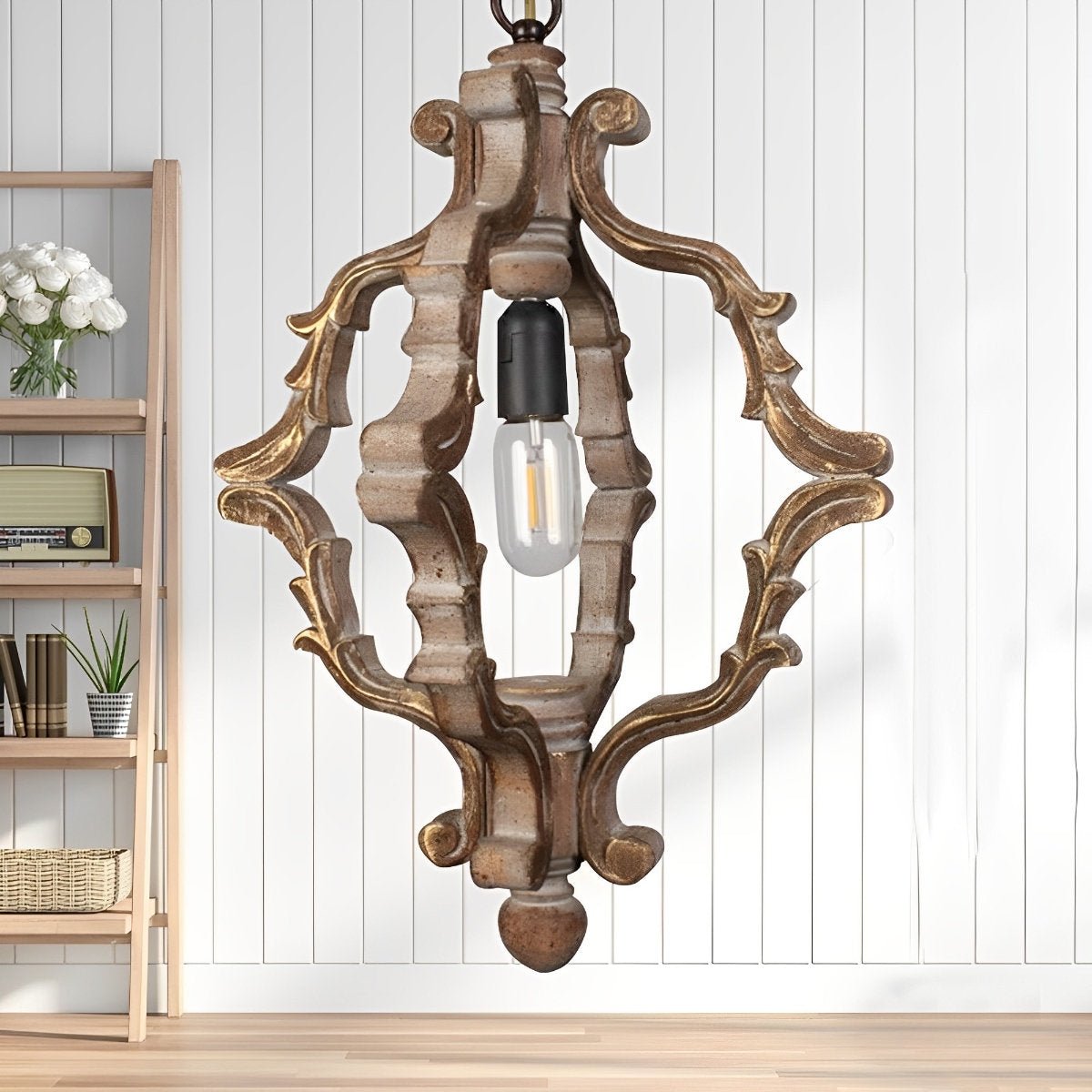 Lavisa - Industrial Wood Adjustable Pendant Light