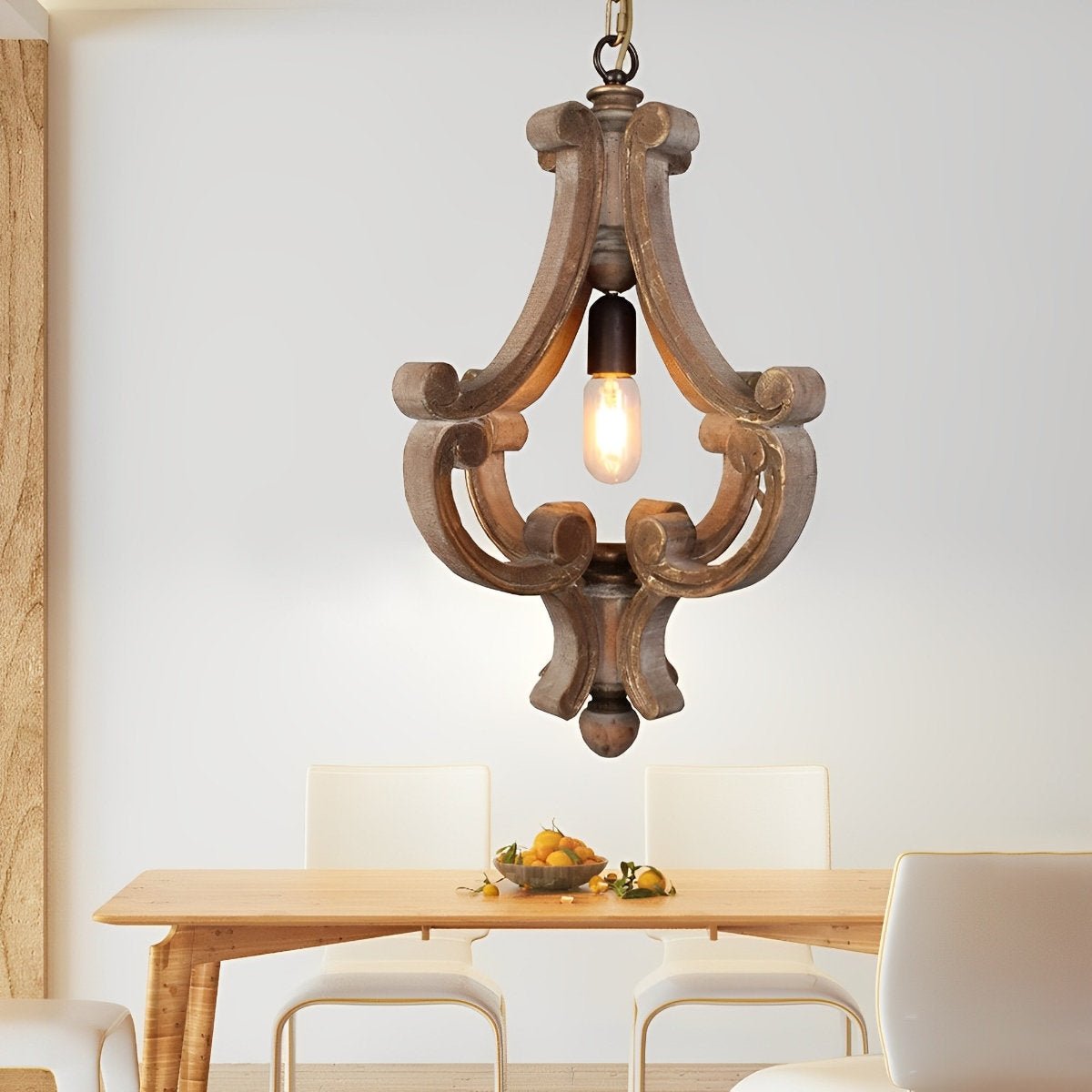 Lavisa - Industrial Wood Adjustable Pendant Light