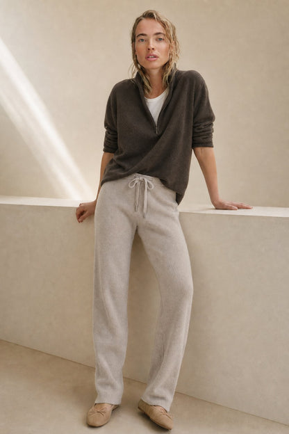 Lavisa - High Waisted Knitted Wide Leg Pants