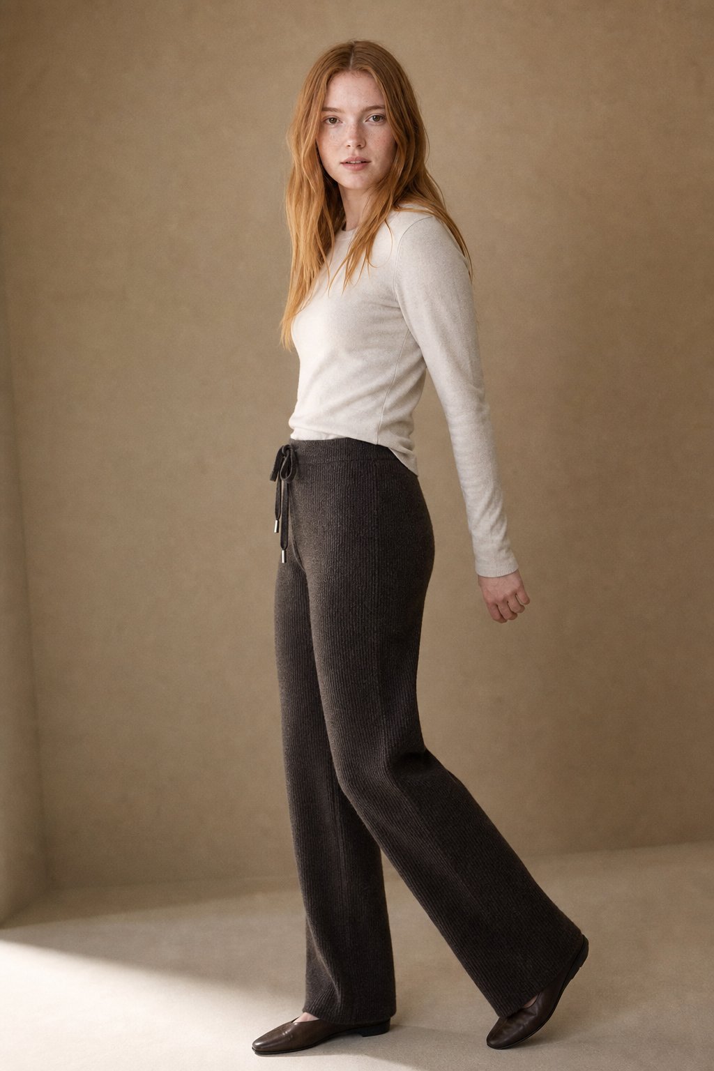 Lavisa - High Waisted Knitted Wide Leg Pants