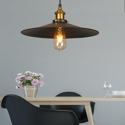 Lavisa - Industrial Metal Cone Pendant Light with Adjustable Wire