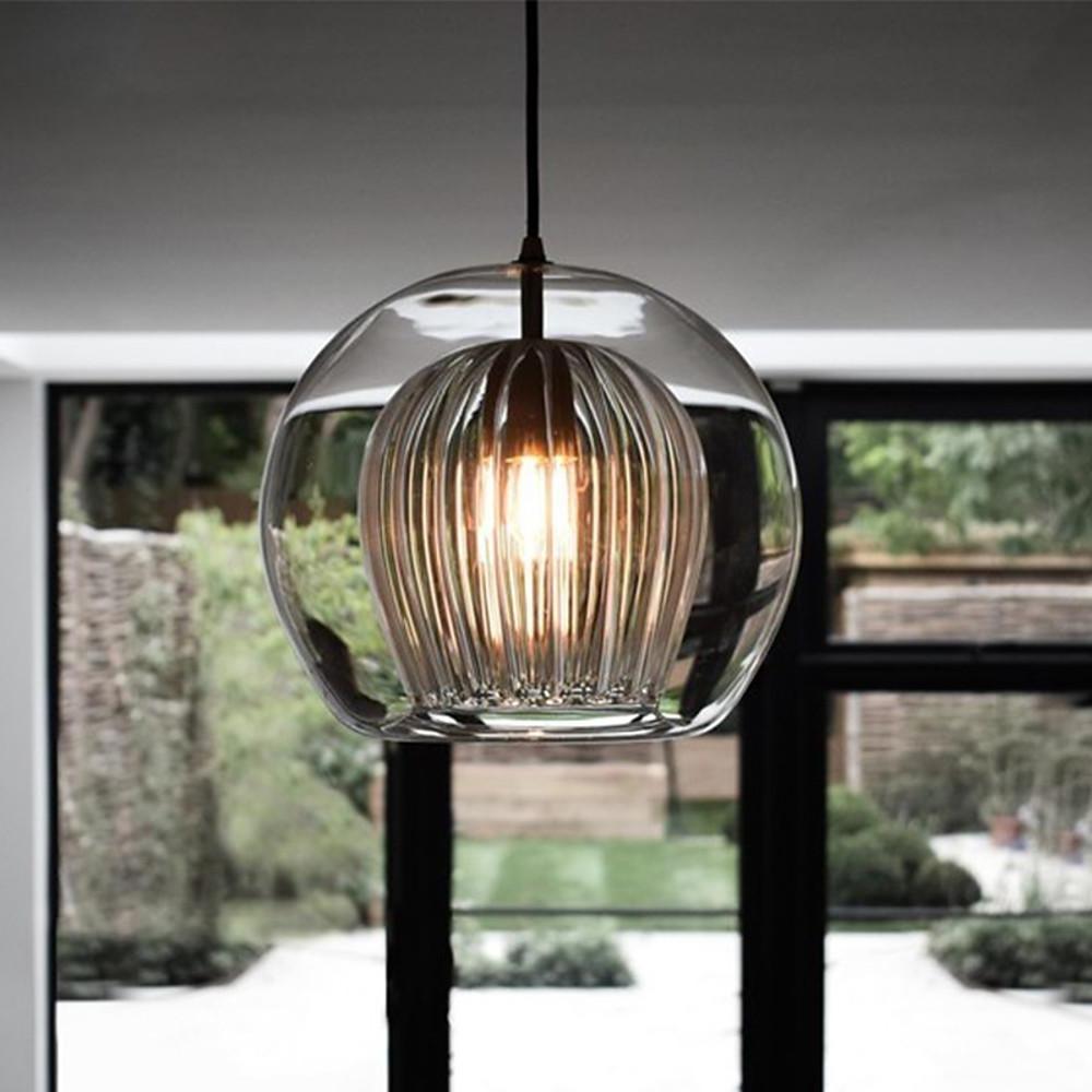 Lavisa - Copper and Glass Globe Pendant Light