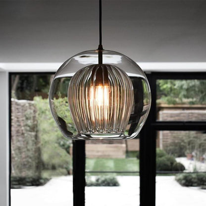 Lavisa - Copper and Glass Globe Pendant Light